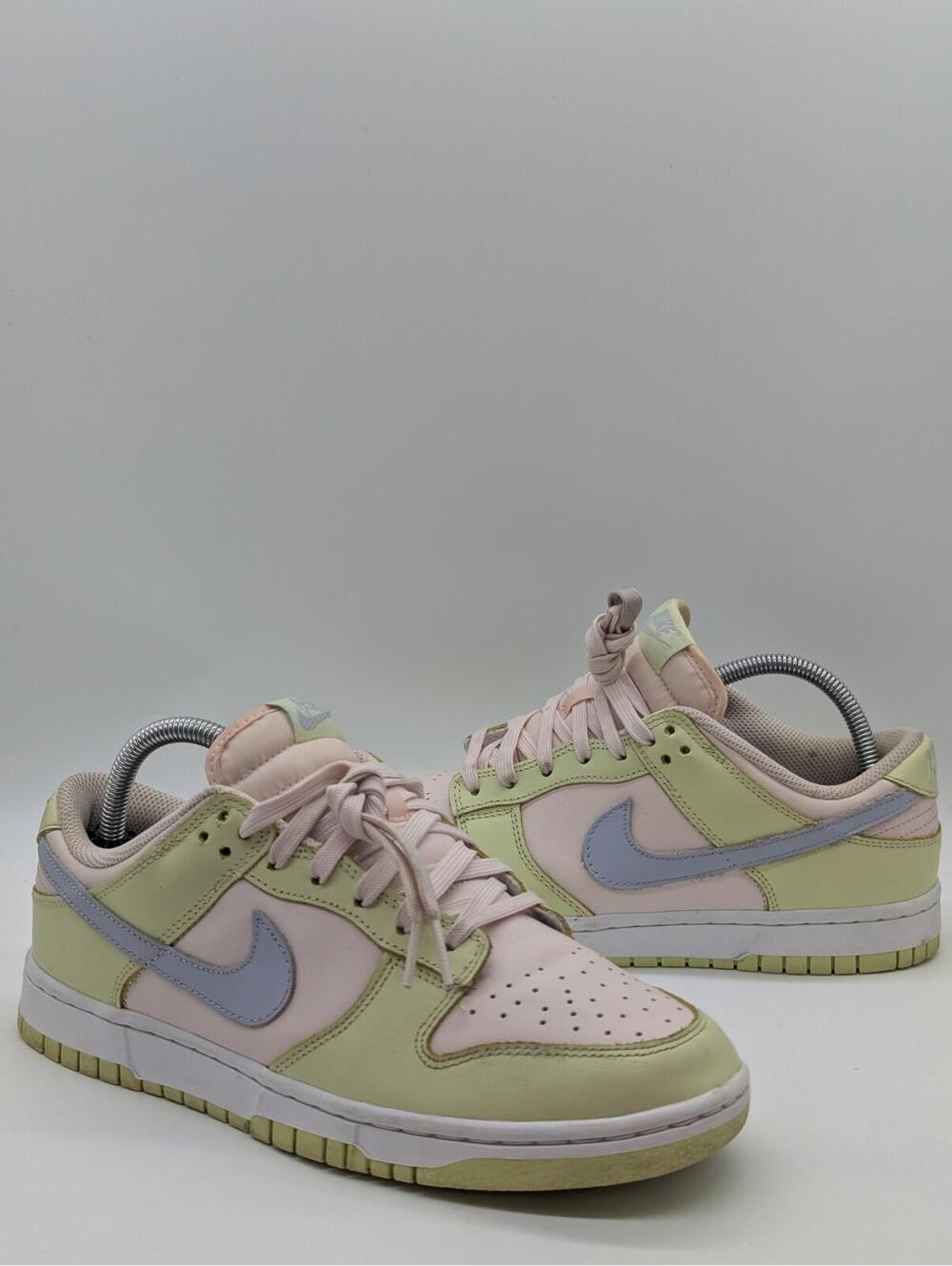 Women's Size 9.5 Nike Dunk Low Soft Pink Ghost-Lime Ice Green Shoes DD1503-600